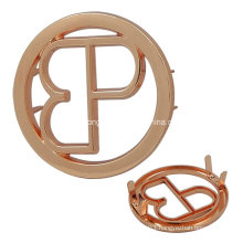 Custom Rose Gold Cutout Logo Metal Tag for Handbag